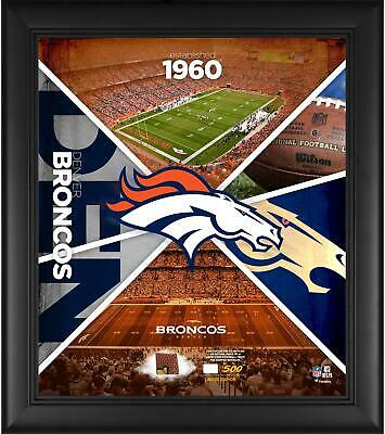 Denver Broncos Frmd 15" X 17" Team Impact Collage & Piece Of Gu Ball - Le 500