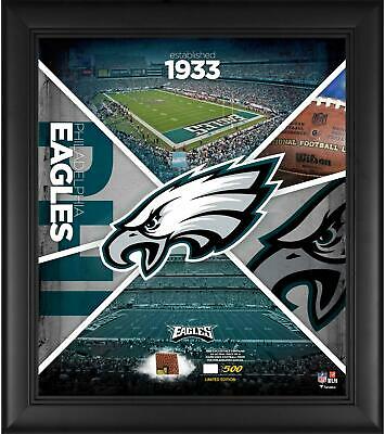 Game Used Eagles Football Collage Fanatics Authentic Coa Item#9186460