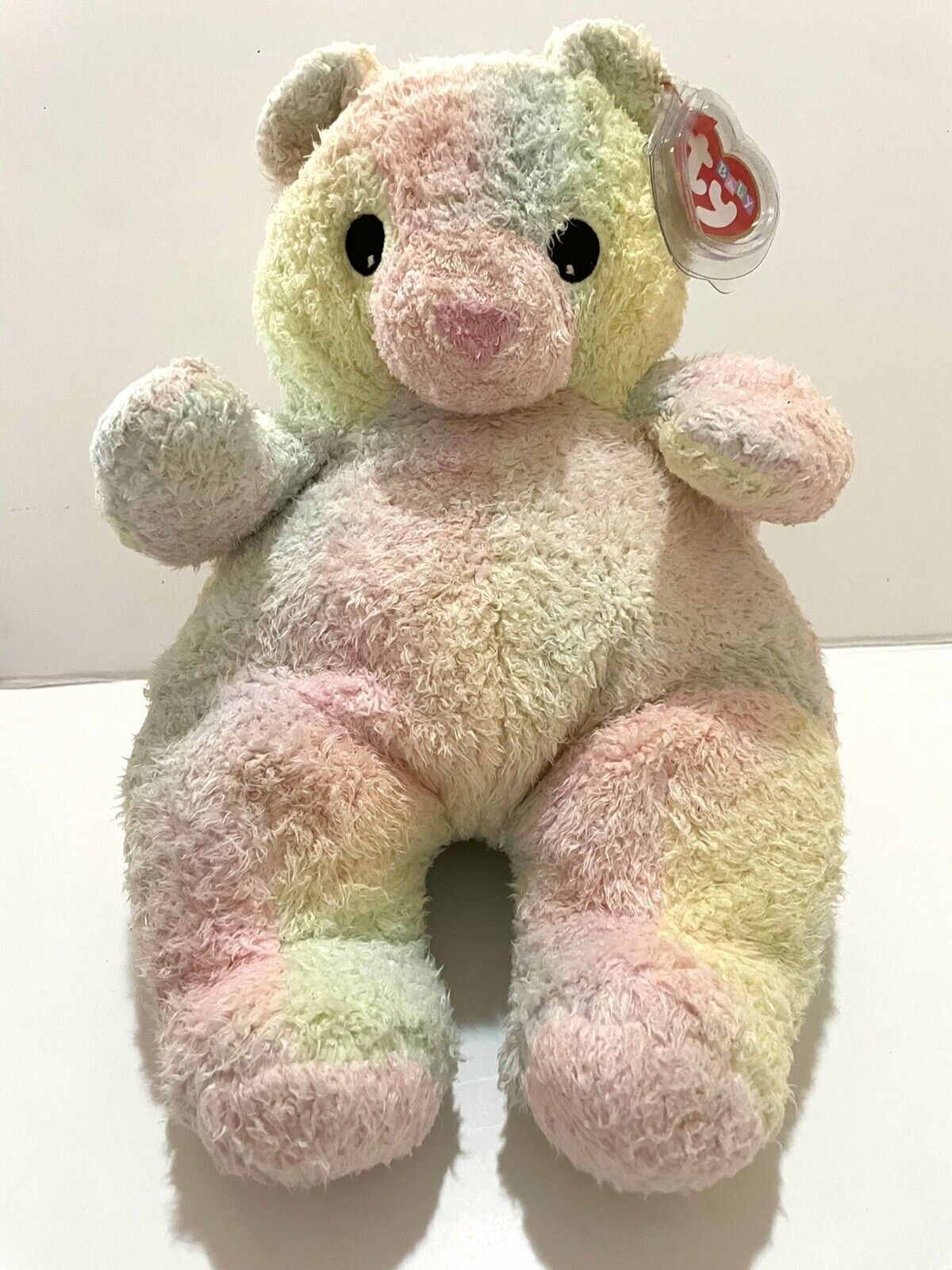 Ty Bean Buddies "bearbaby The Bear"  (tie-dyed ) Plush The Bear That Rattles