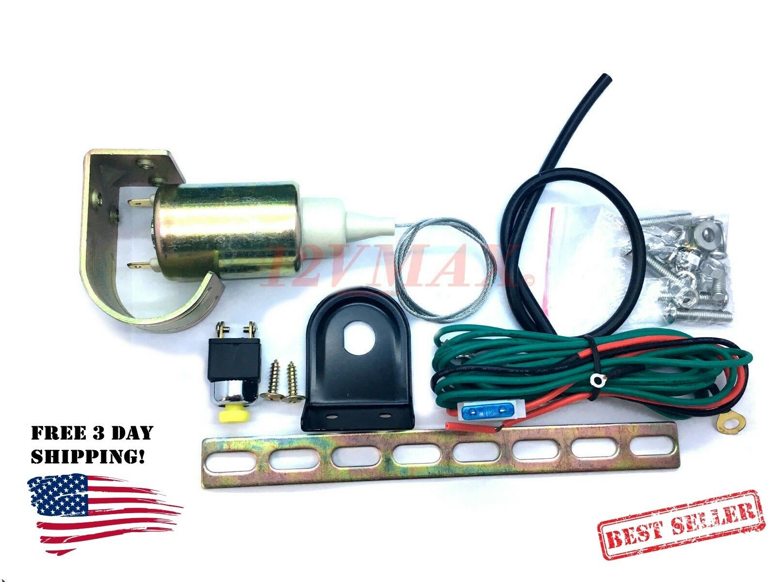 Universal Electronic Power Trunk Pop Release Improved  Solenoid Kit Car Alarm