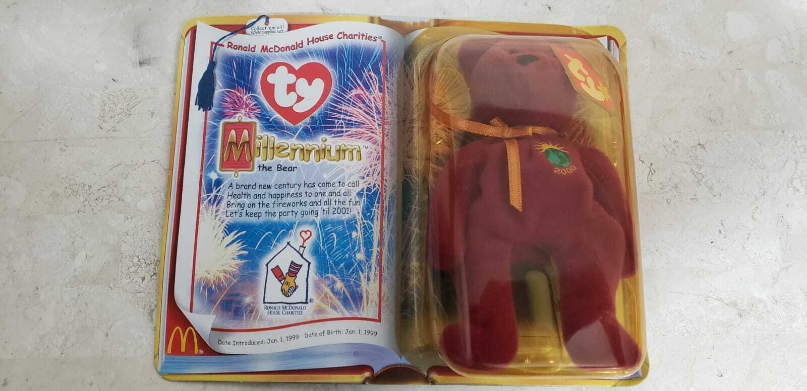 New Ty Beannie Baby Mcdonalds Millenium The Bear Box Free Shipping