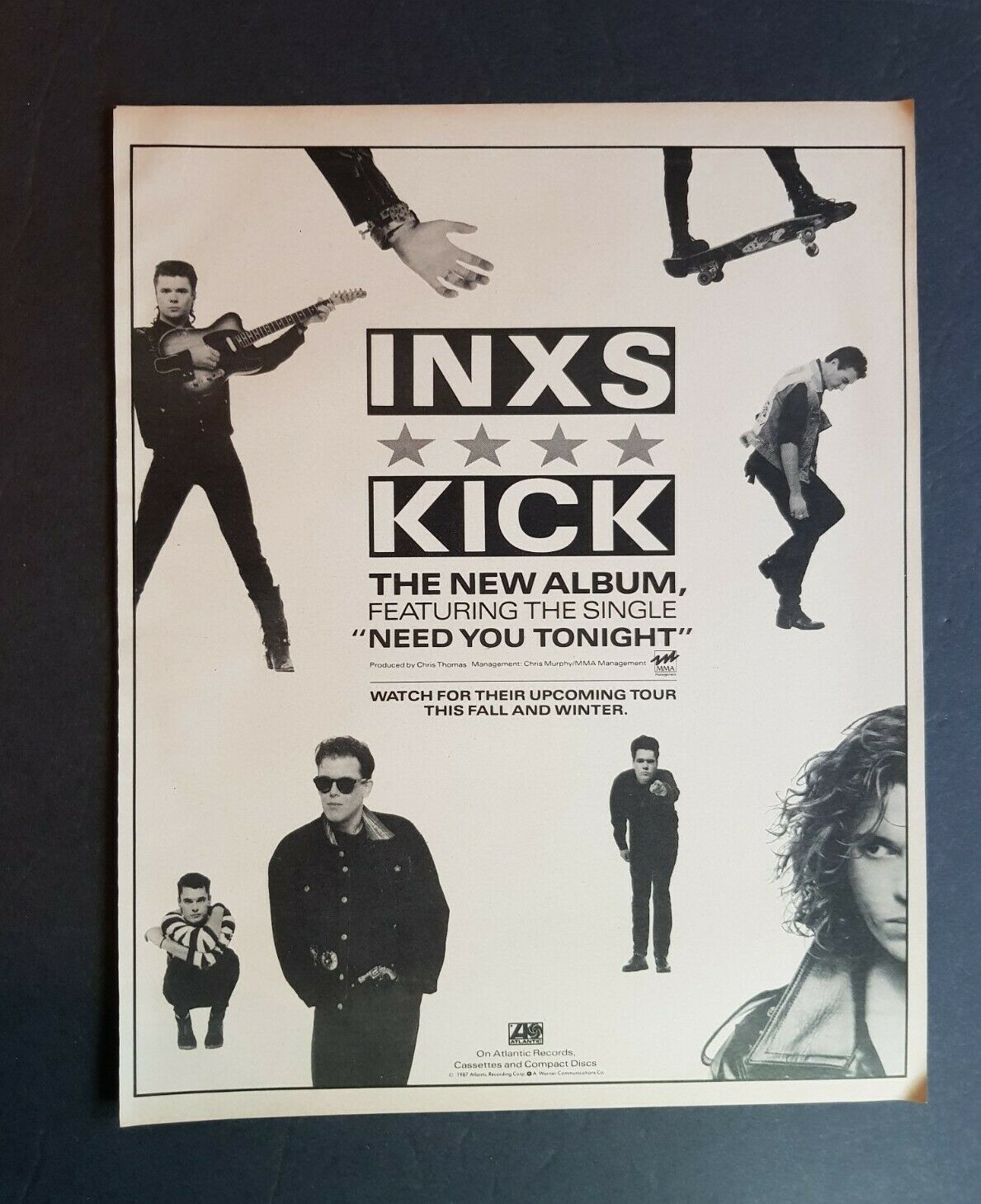 Inxs Kick Promo Print Advertisement Vintage 1987