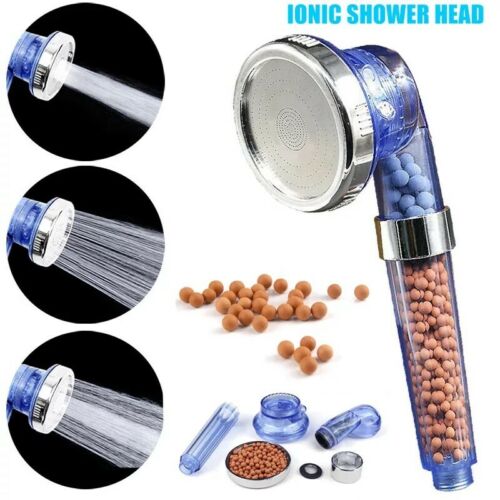 High Turbo Pressure Shower Head Bathroom Powerful Energy Water Saving Filter Us